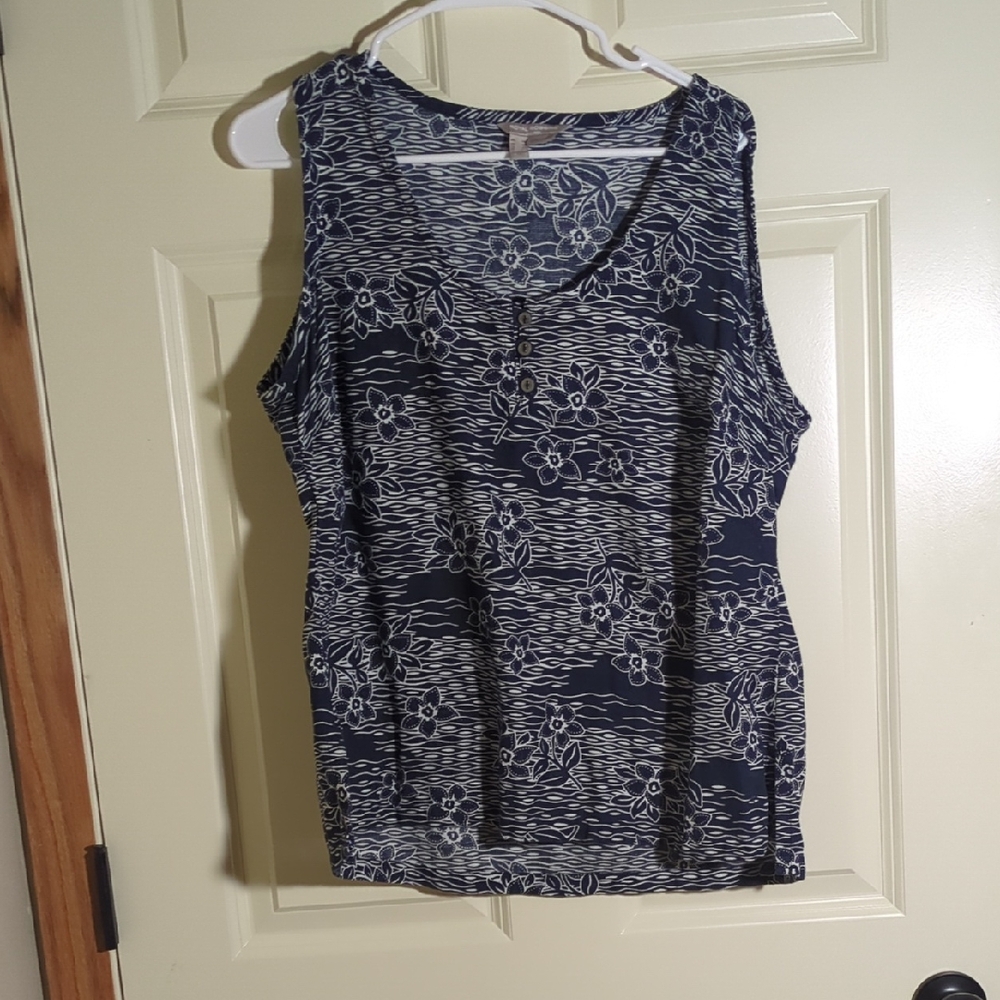 Royal Robbins Blue Gray Fitted Sleeveless Tank Top